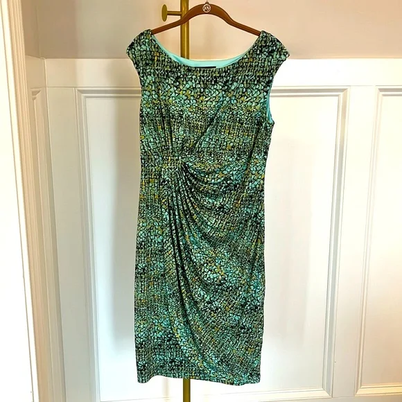 connected apparel green dress Connected Apparel